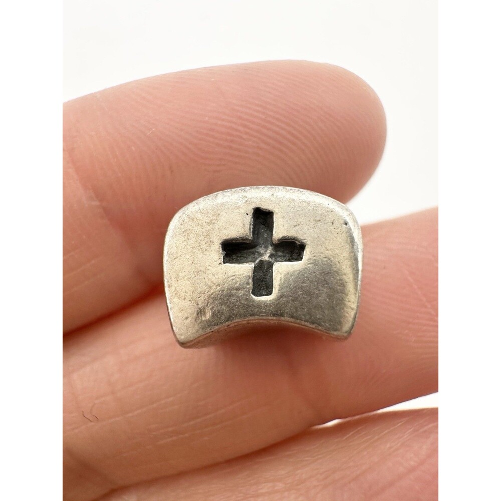 Vintage Italy 925 Sterling Silver Cross Charm